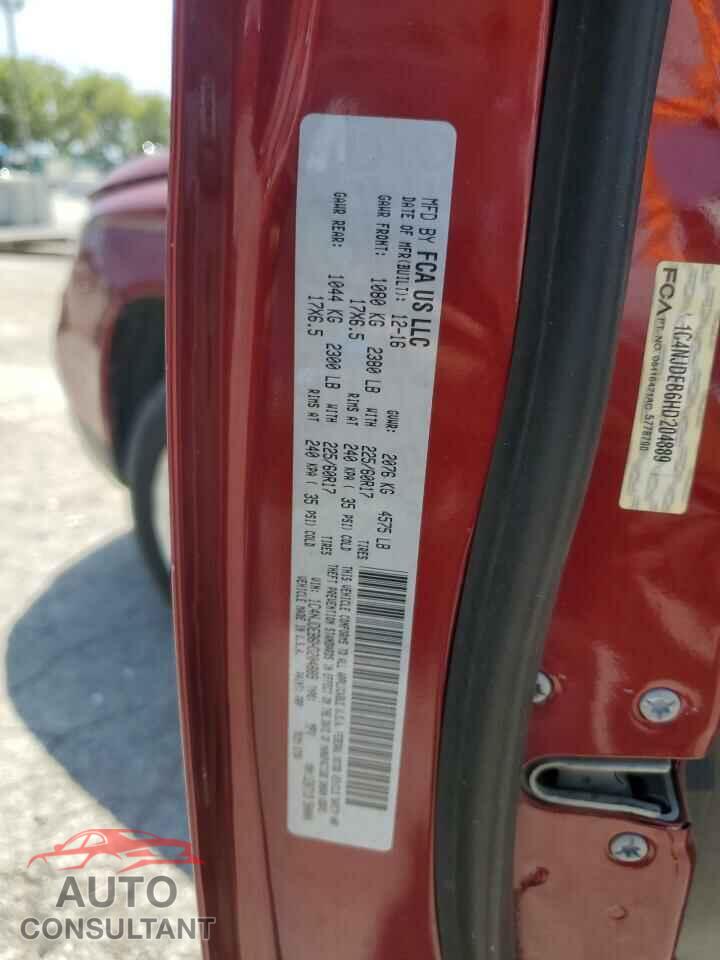JEEP COMPASS 2017 - 1C4NJDEB6HD204889