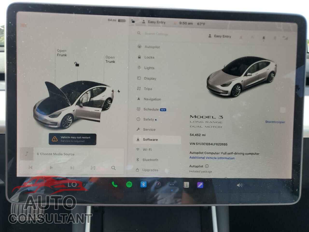 TESLA MODEL 3 2020 - 5YJ3E1EB4LF622685
