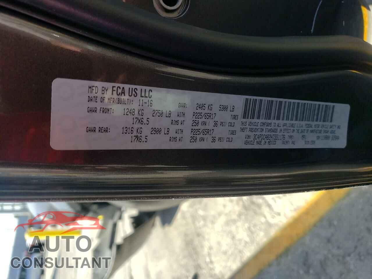 DODGE JOURNEY 2017 - 3C4PDCAB2HT551176