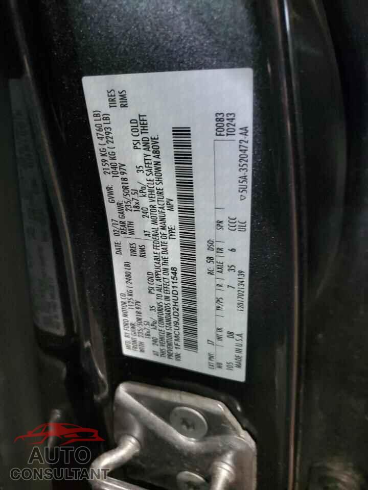 FORD ESCAPE 2017 - 1FMCU9JD2HUD11548