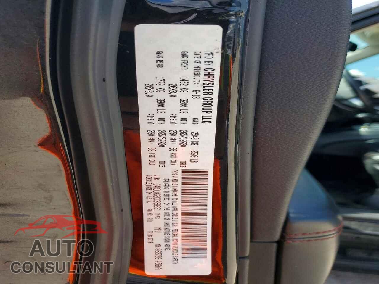 DODGE DURANGO 2013 - 1C4RDJAG3DC688321