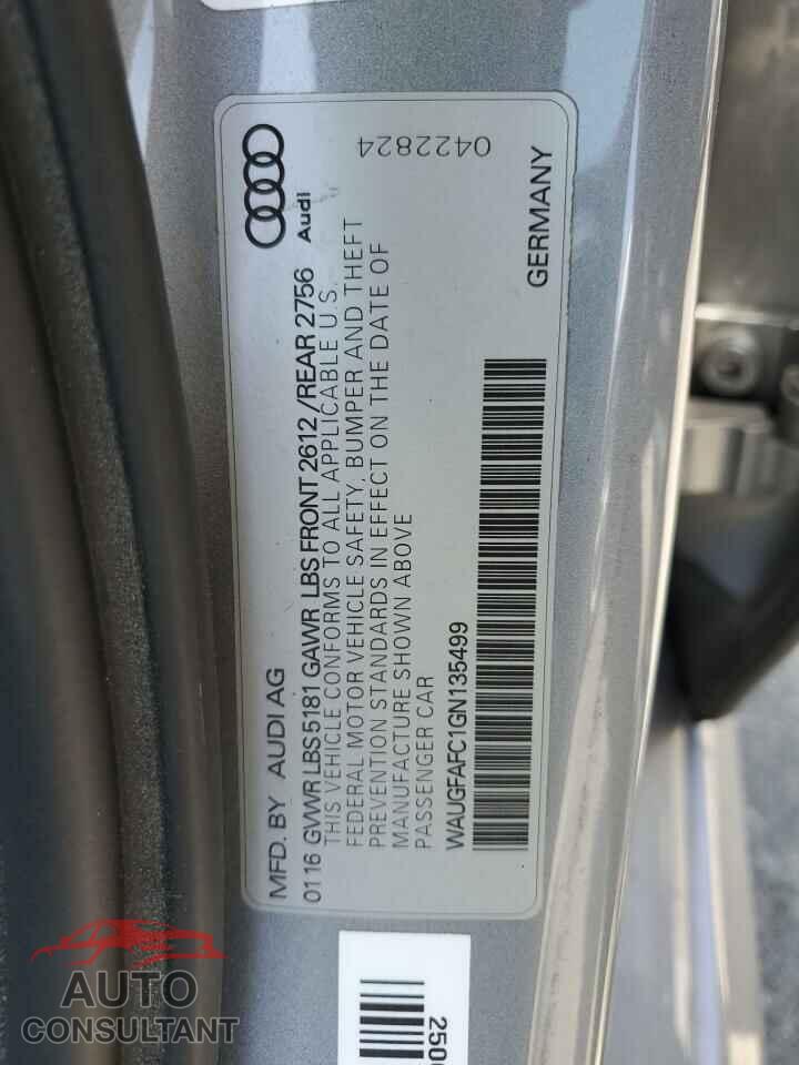 AUDI A6 2016 - WAUGFAFC1GN135499