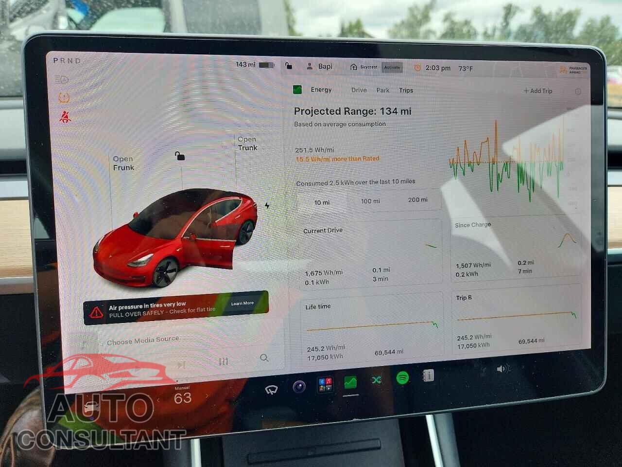 TESLA MODEL 3 2018 - 5YJ3E1EA6JF153930