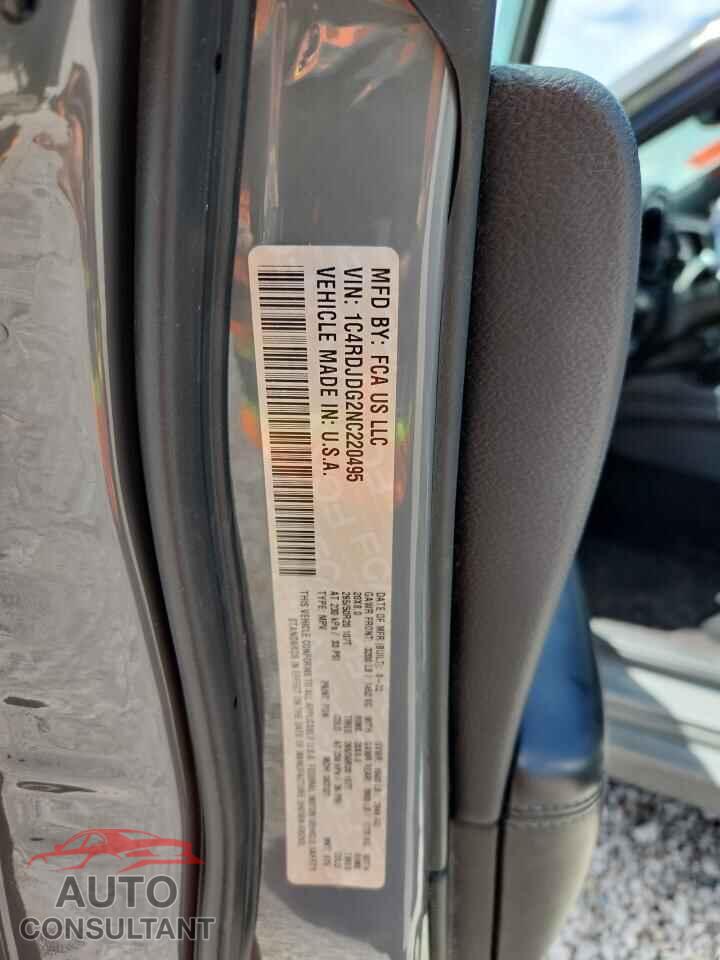 DODGE DURANGO 2022 - 1C4RDJDG2NC220495