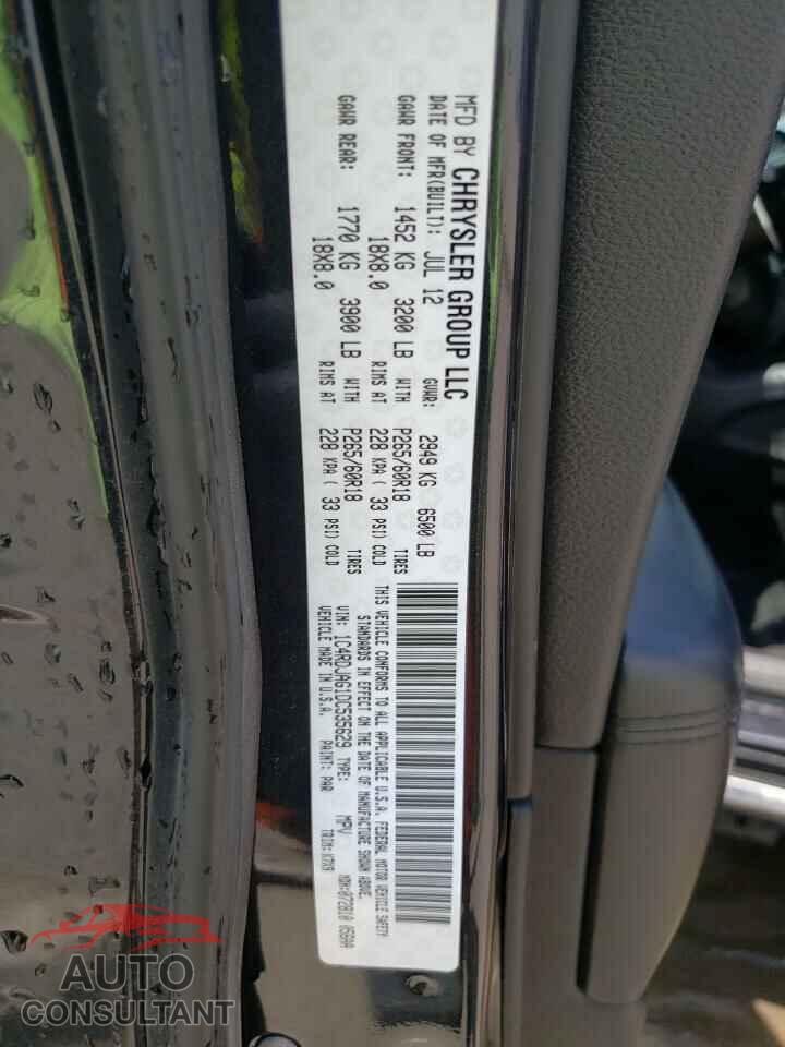 DODGE DURANGO 2013 - 1C4RDJAG1DC535629