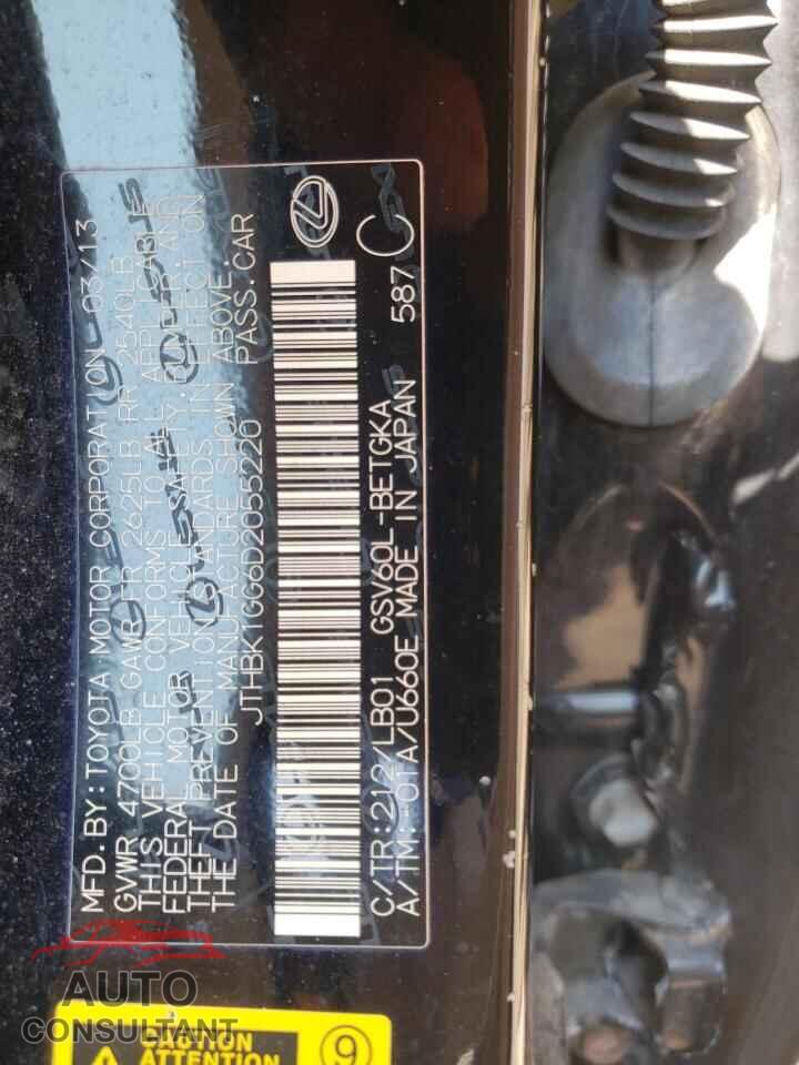 LEXUS ES350 2013 - JTHBK1GG6D2055220