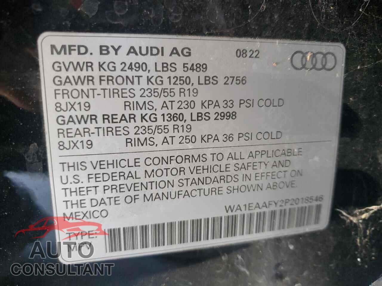 AUDI Q5 2023 - WA1EAAFY2P2018546