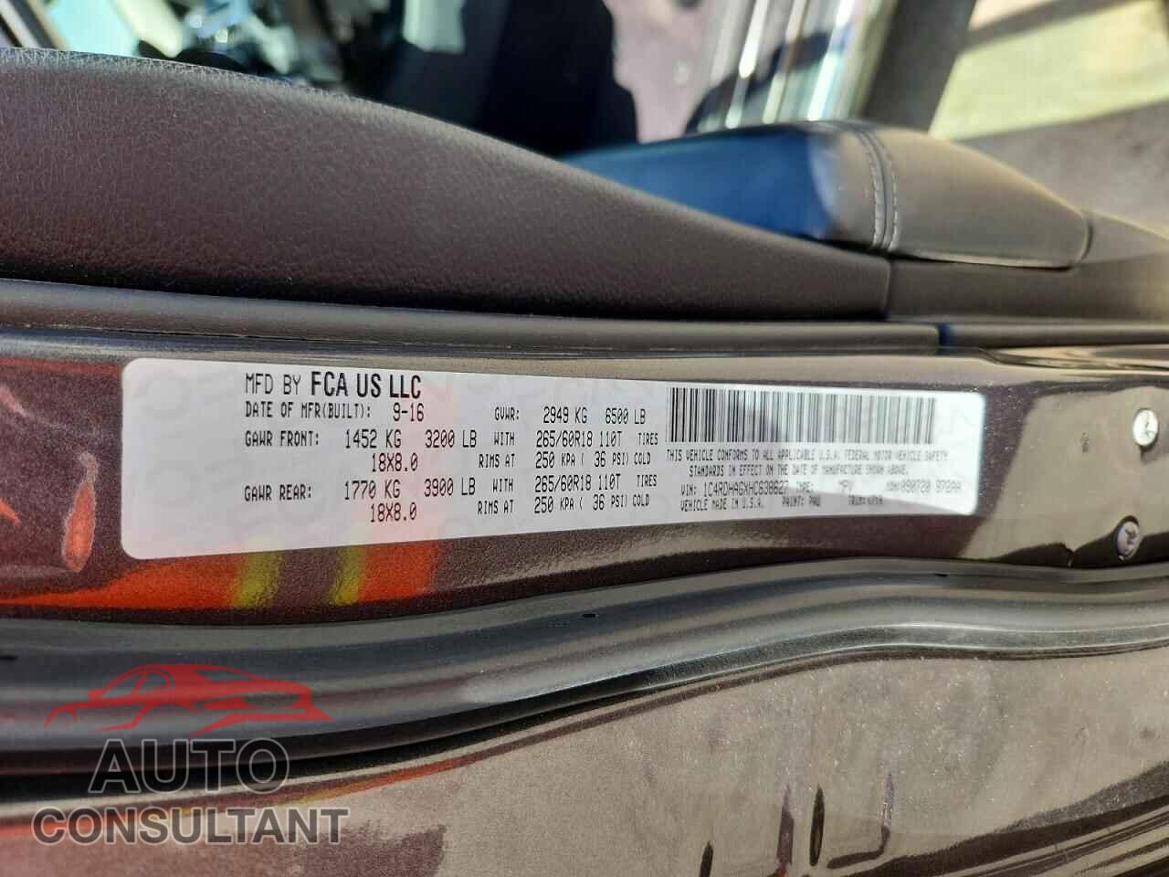 DODGE DURANGO 2017 - 1C4RDHAGXHC638627