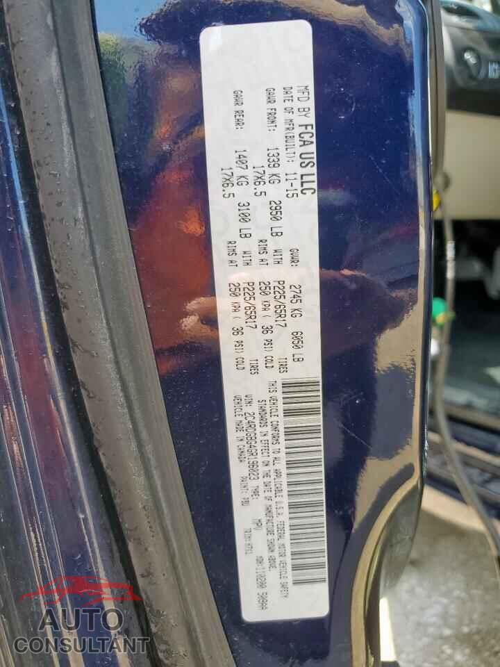 DODGE CARAVAN 2016 - 2C4RDGBG4GR196023