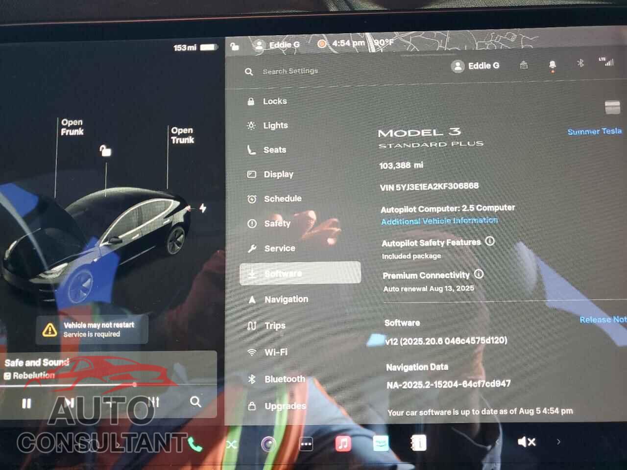 TESLA MODEL 3 2019 - 5YJ3E1EA2KF306868