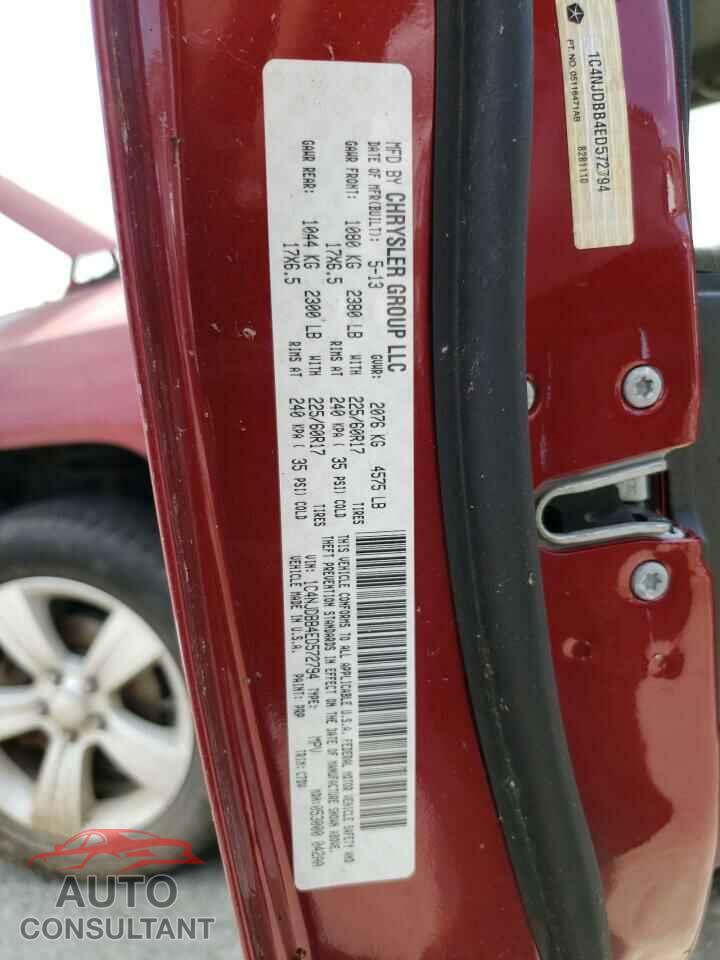 JEEP COMPASS 2014 - 1C4NJDBB4ED572794