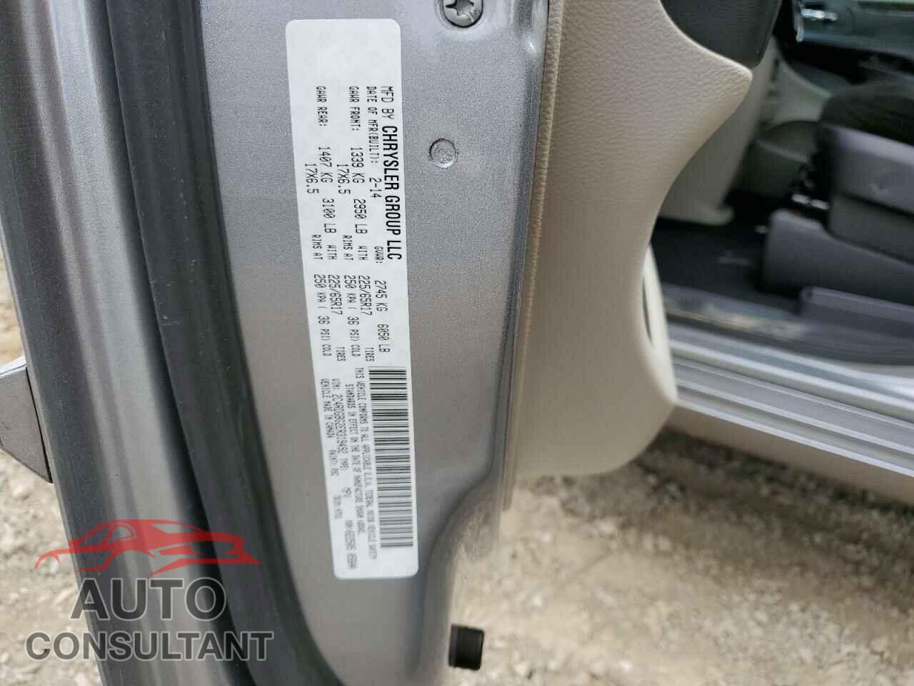 DODGE CARAVAN 2014 - 2C4RDGBG2ER319492