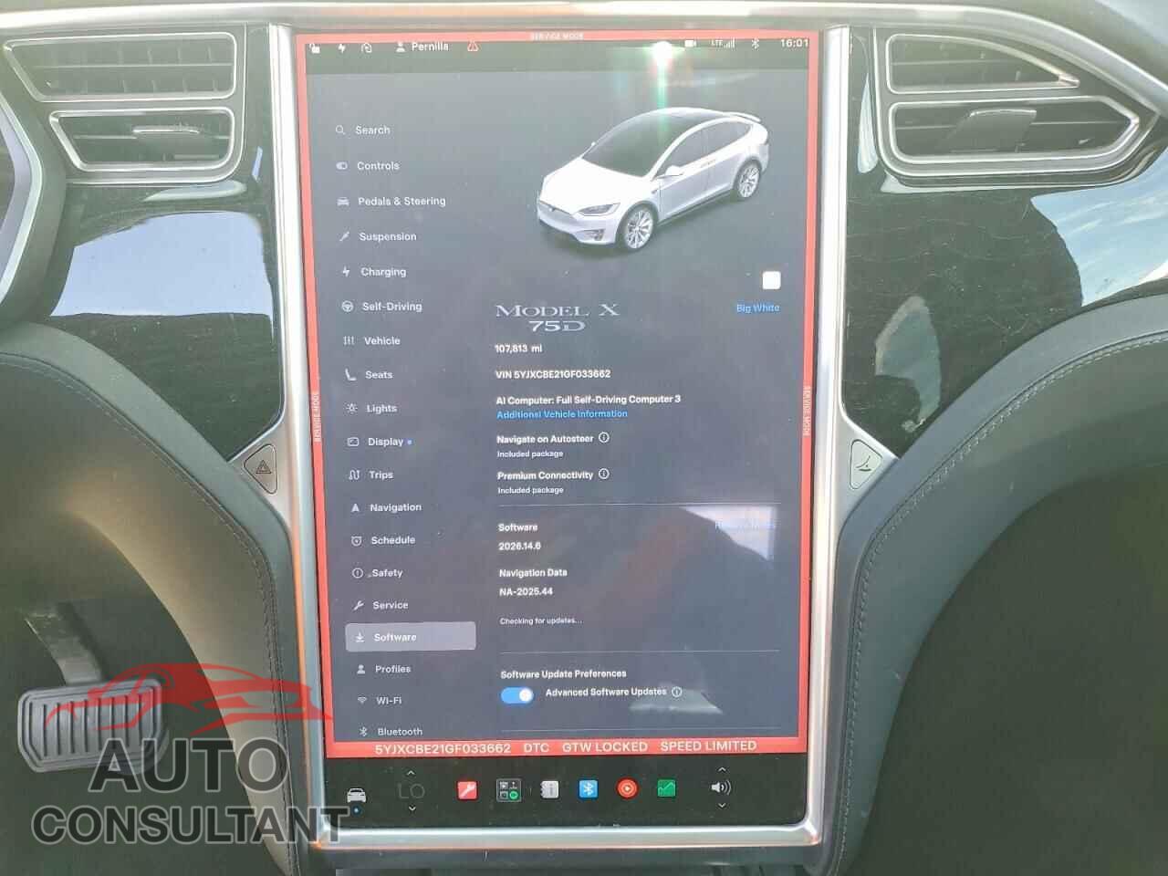 TESLA MODEL X 2016 - 5YJXCBE21GF033662