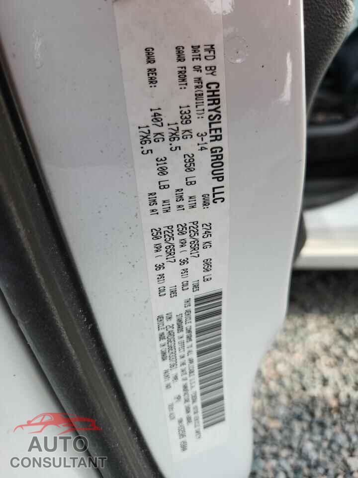 DODGE CARAVAN 2014 - 2C4RDGEG6ER337361