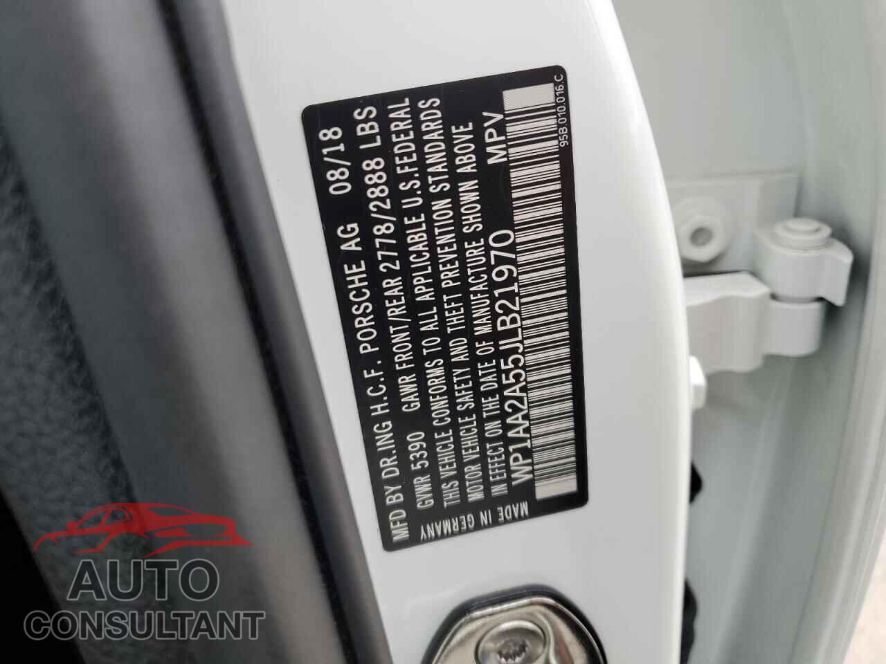 PORSCHE MACAN 2018 - WP1AA2A55JLB21970