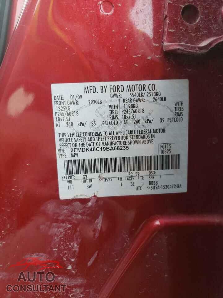 FORD EDGE 2009 - 2FMDK48C19BA68235