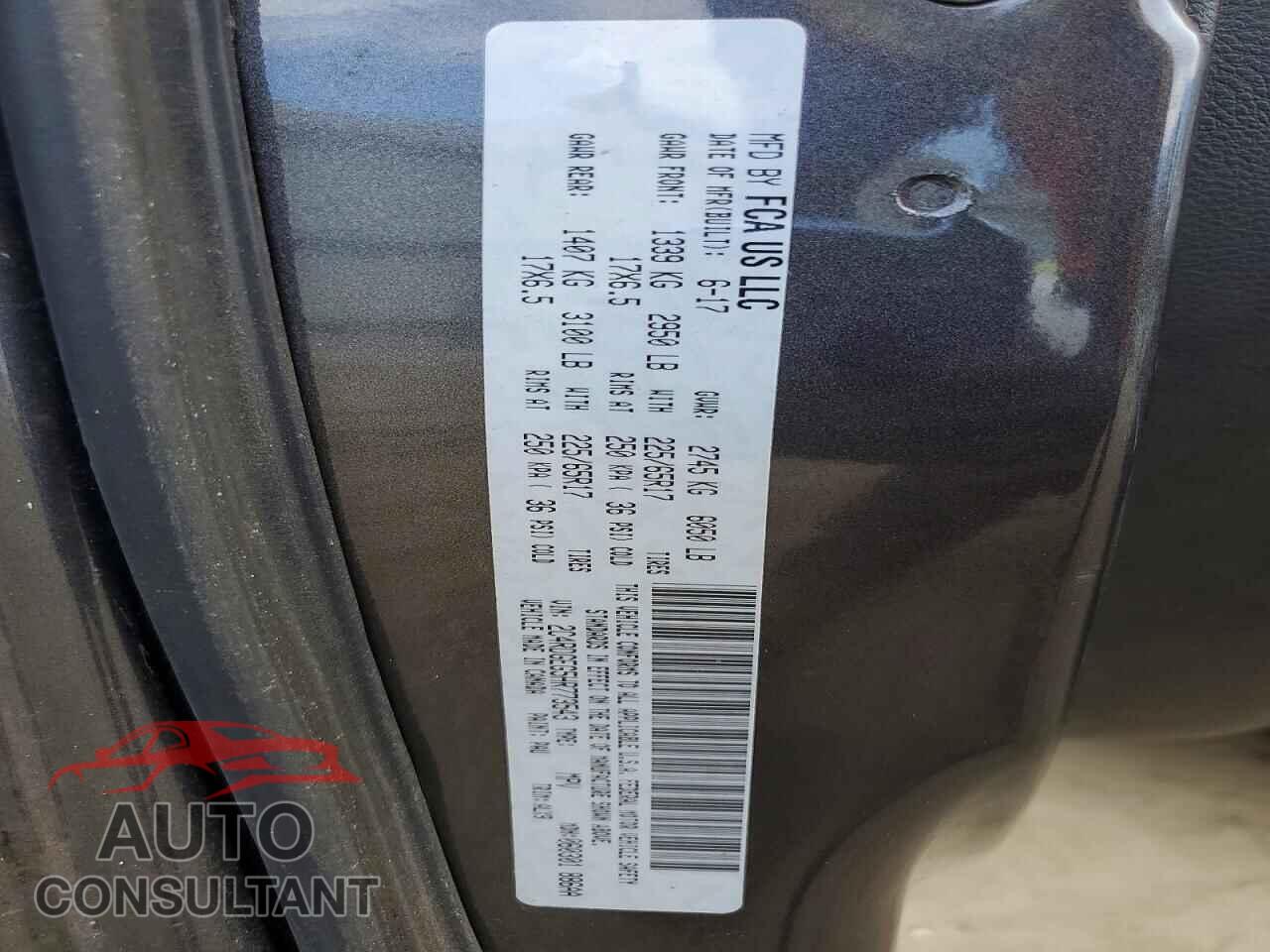DODGE CARAVAN 2017 - 2C4RDGEG5HR773543