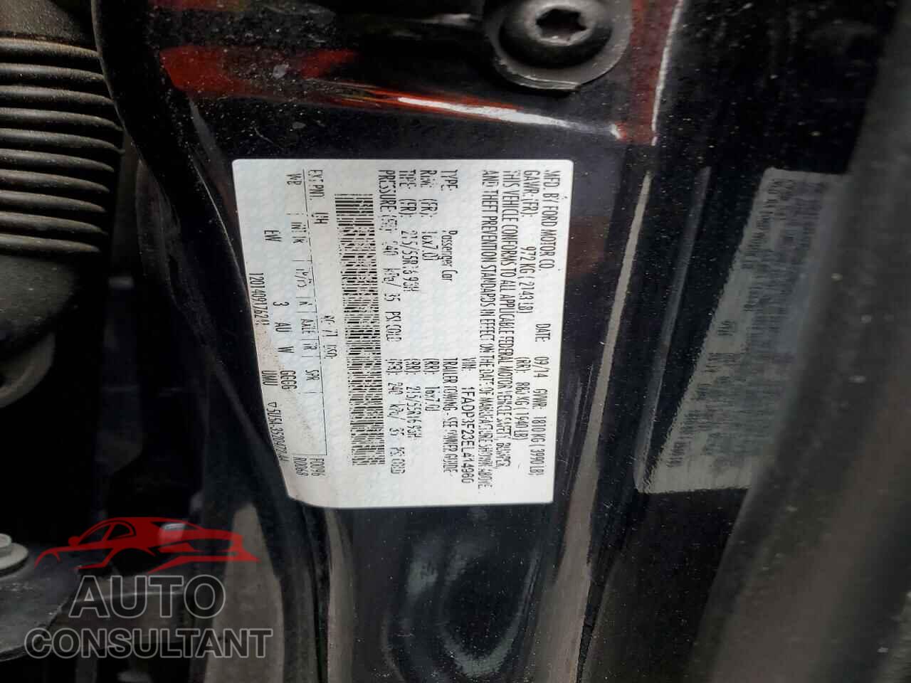 FORD FOCUS 2014 - 1FADP3F23EL414960
