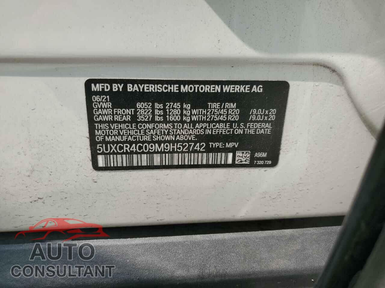 BMW X5 2021 - 5UXCR4C09M9H52742