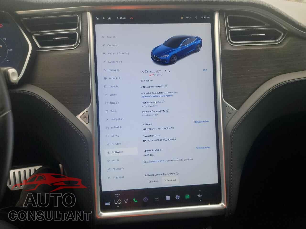 TESLA MODEL S 2014 - 5YJSA1H18EFP52207