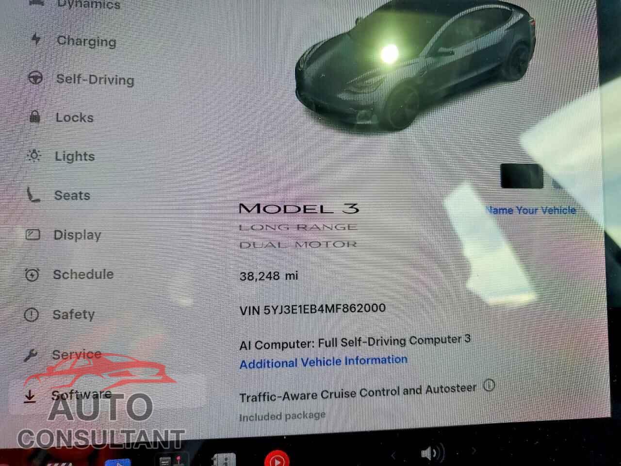 TESLA MODEL 3 2021 - 5YJ3E1EB4MF862000