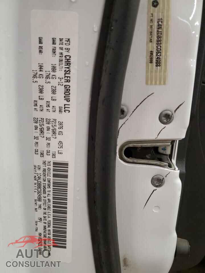 JEEP COMPASS 2012 - 1C4NJDBB8CD624988