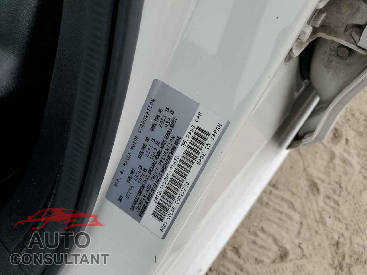 MAZDA 6 2017 - JM1GL1V50H1101870