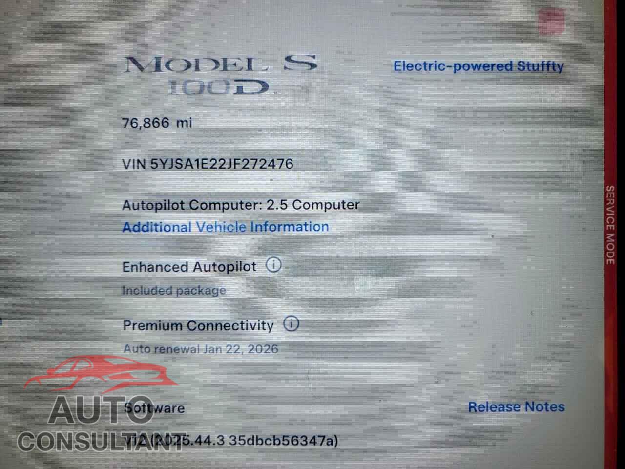 TESLA MODEL S 2018 - 5YJSA1E22JF272476