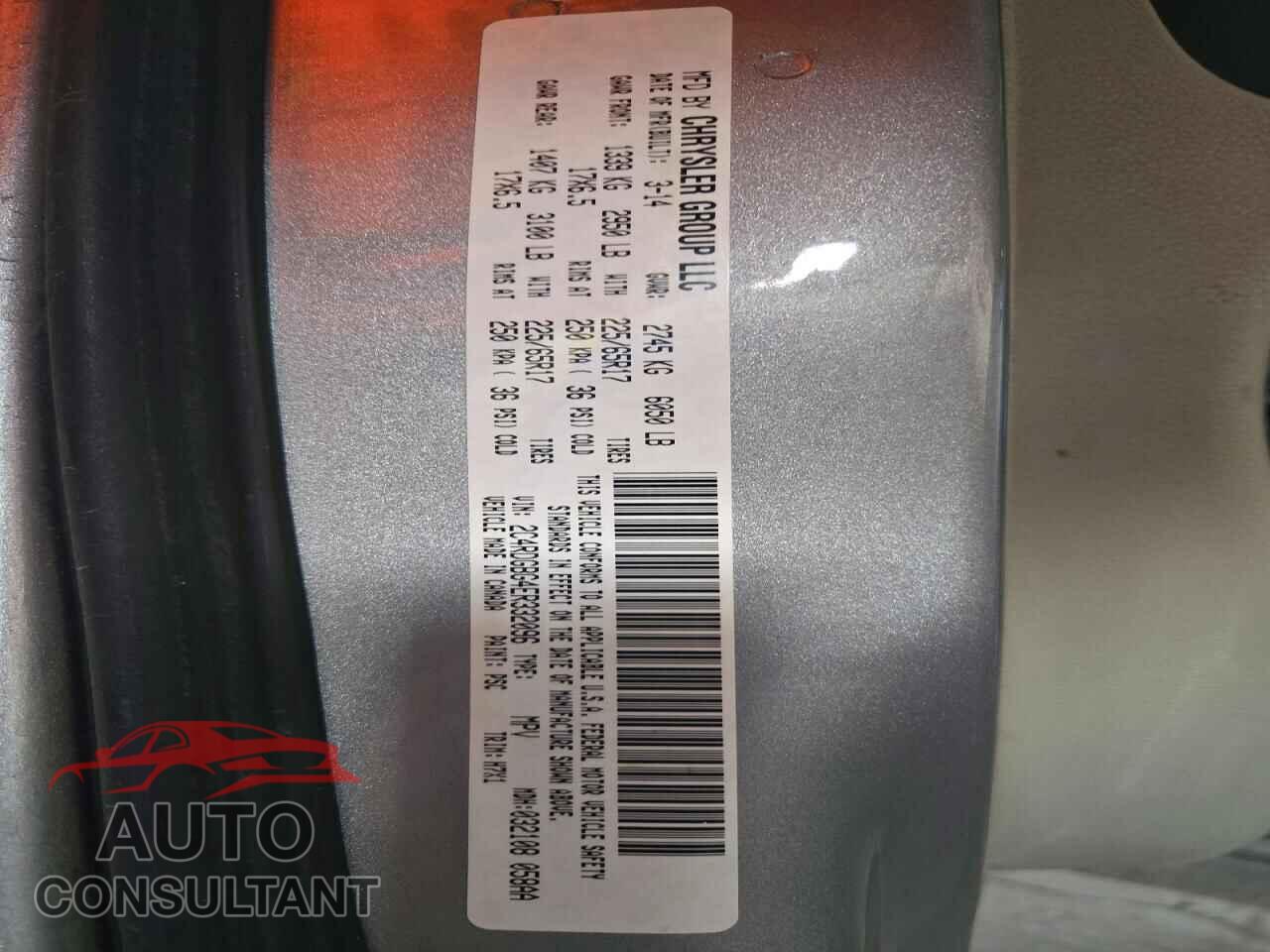 DODGE CARAVAN 2014 - 2C4RDGBG4ER332096