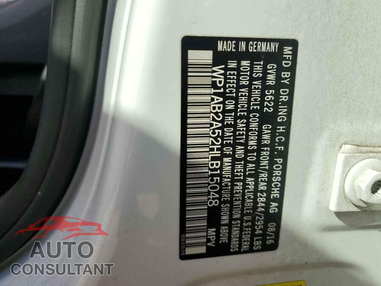 PORSCHE MACAN 2017 - WP1AB2A52HLB15048