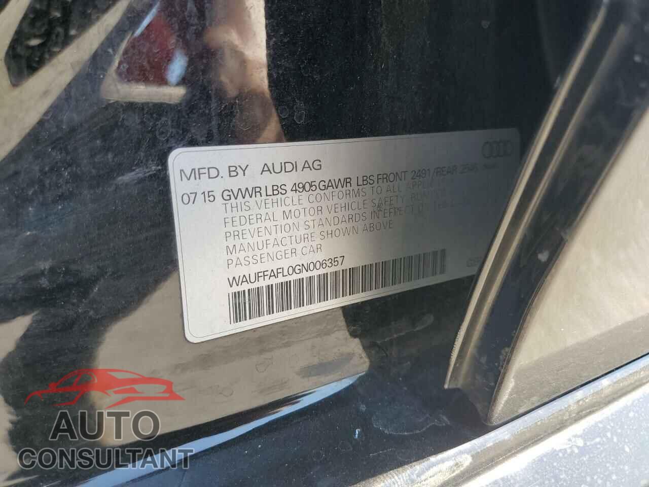 AUDI A4 2016 - WAUFFAFL0GN006357