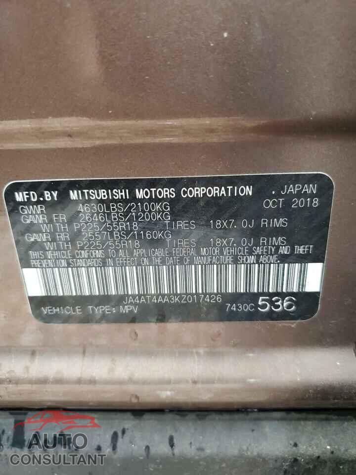 MITSUBISHI ECLIPSE 2019 - JA4AT4AA3KZ017426