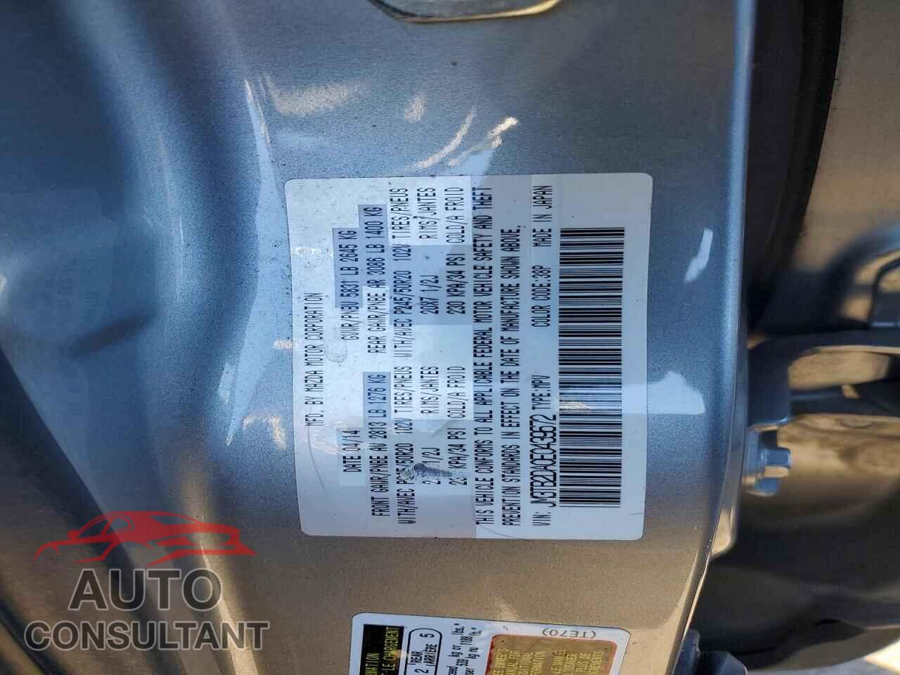 MAZDA CX-9 2014 - JM3TB2DA0E0439672