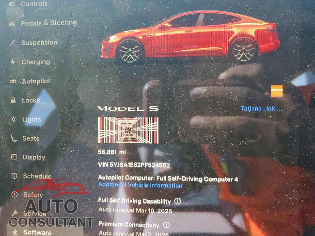 TESLA MODEL S 2023 - 5YJSA1E62PF524562