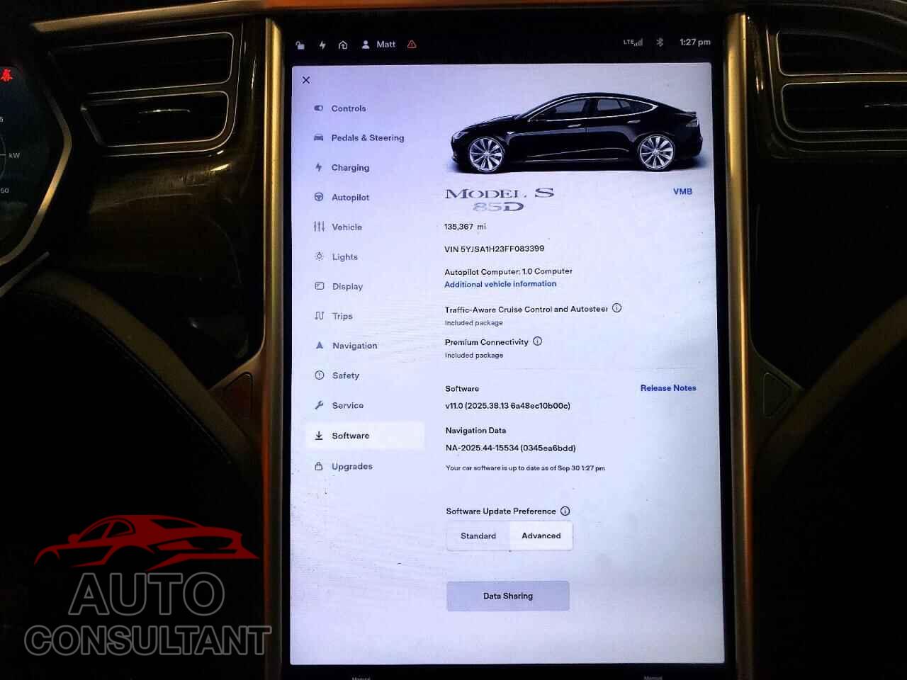 TESLA MODEL S 2015 - 5YJSA1H23FF083399