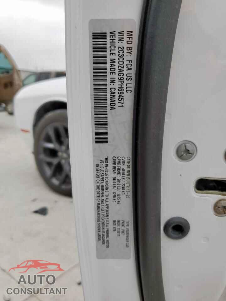 DODGE CHALLENGER 2023 - 2C3CDZAG9PH694571