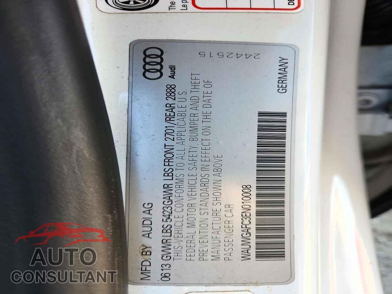 AUDI A7 2014 - WAUWGAFC3EN010008