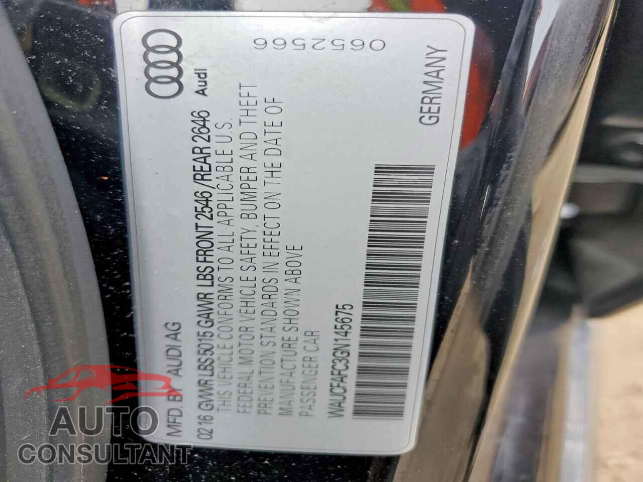 AUDI A6 2016 - WAUCFAFC3GN145675