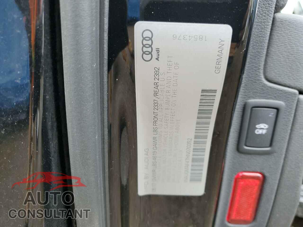 AUDI A4 2017 - WAUGMAF47HN070352