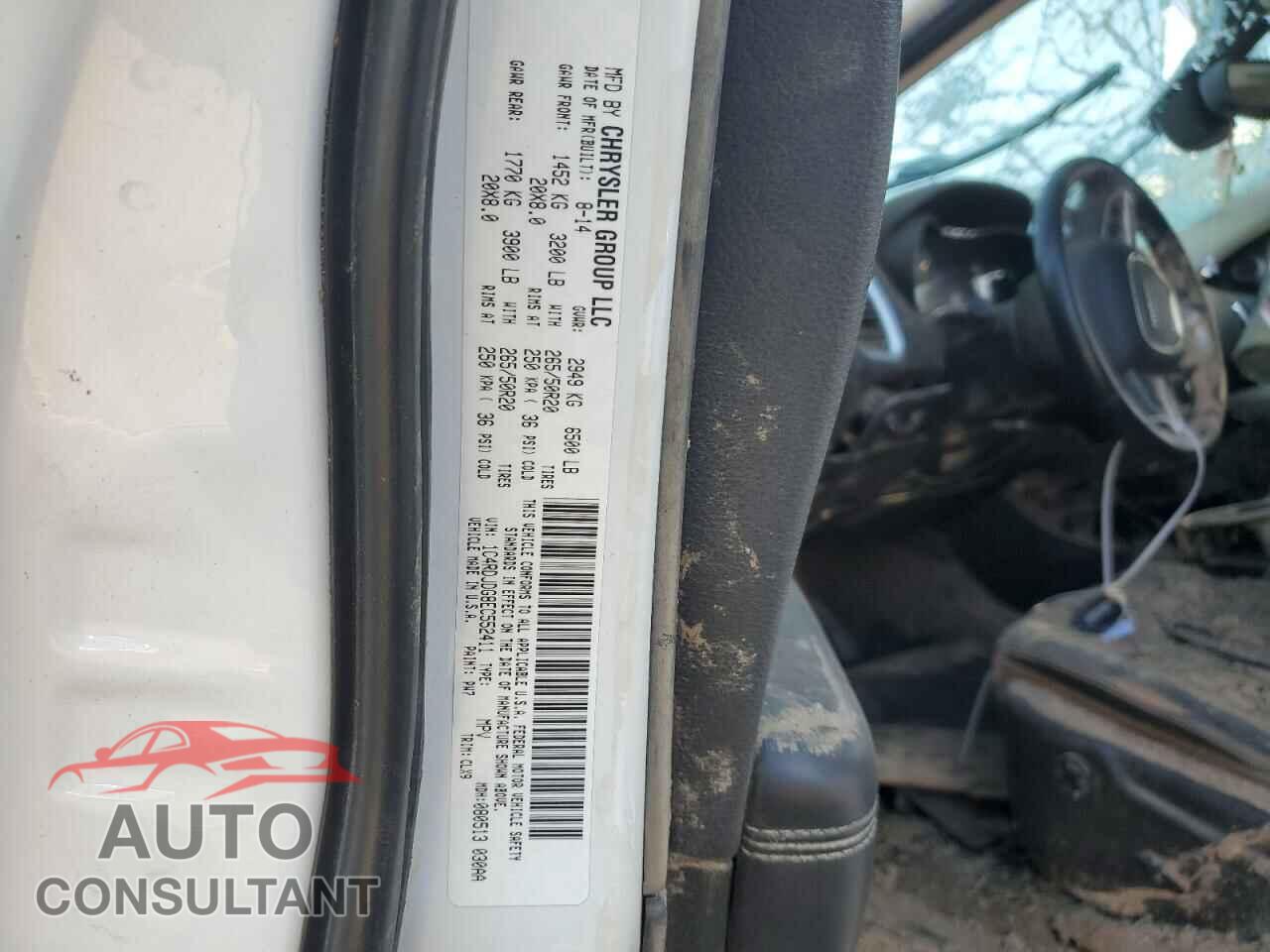 DODGE DURANGO 2014 - 1C4RDJDG8EC552411