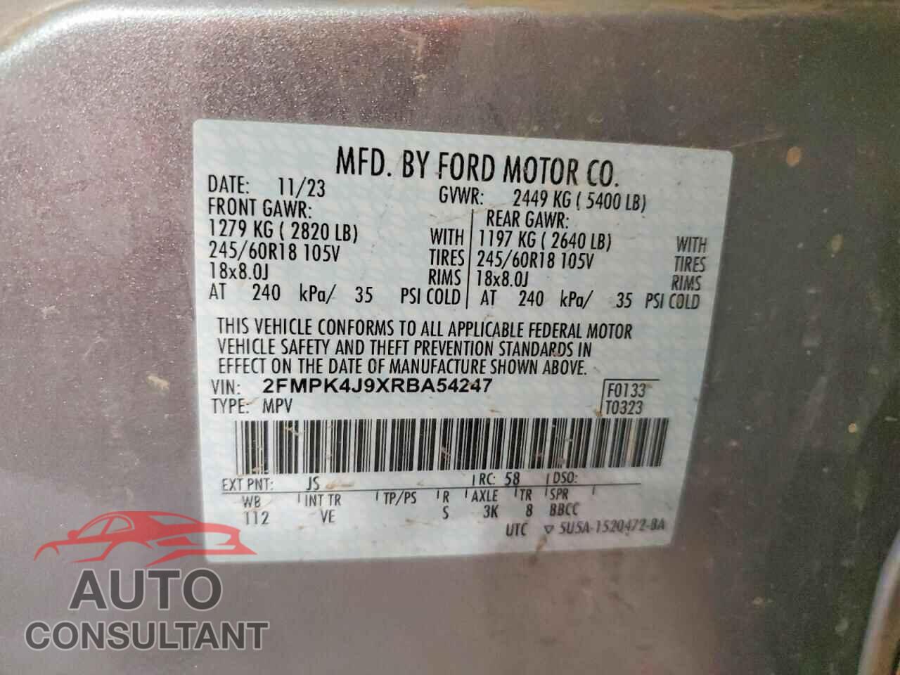 FORD EDGE 2024 - 2FMPK4J9XRBA54247