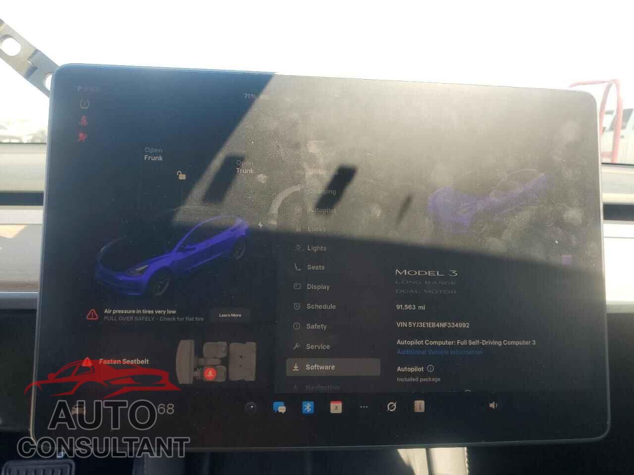 TESLA MODEL 3 2022 - 5YJ3E1EB4NF334992
