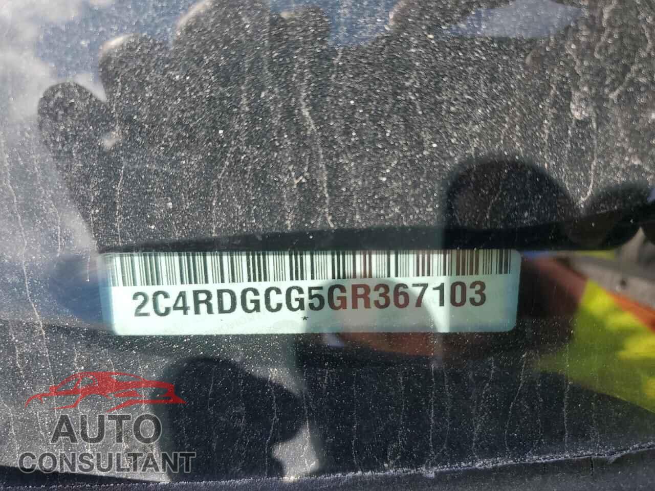 DODGE CARAVAN 2016 - 2C4RDGCG5GR367103