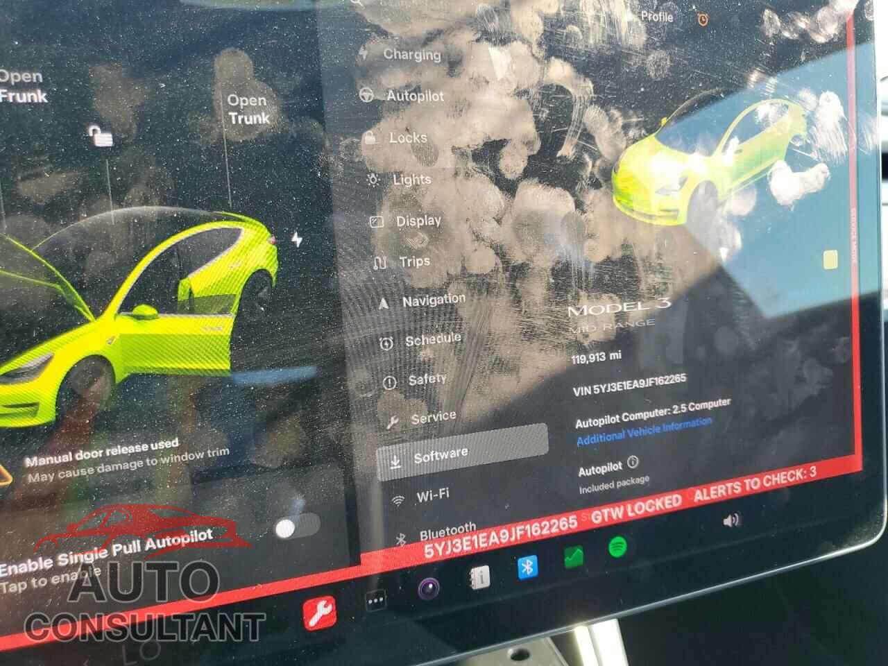 TESLA MODEL 3 2018 - 5YJ3E1EA9JF162265