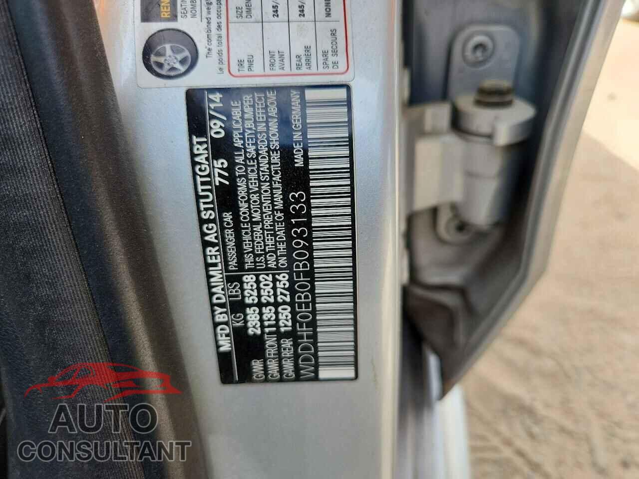 MERCEDES-BENZ E-CLASS 2015 - WDDHF0EB0FB093133