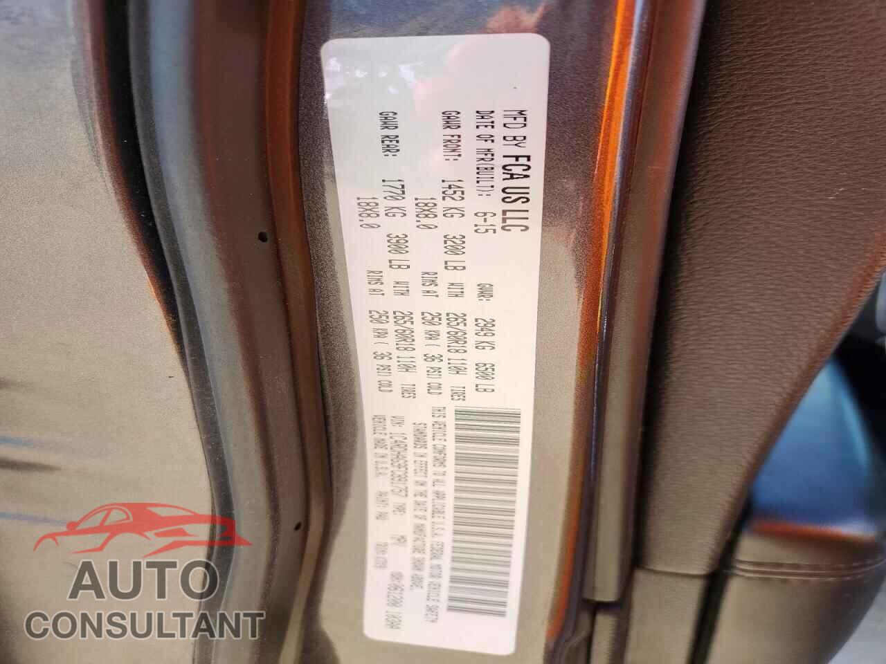 DODGE DURANGO 2015 - 1C4RDHAG9FC891757
