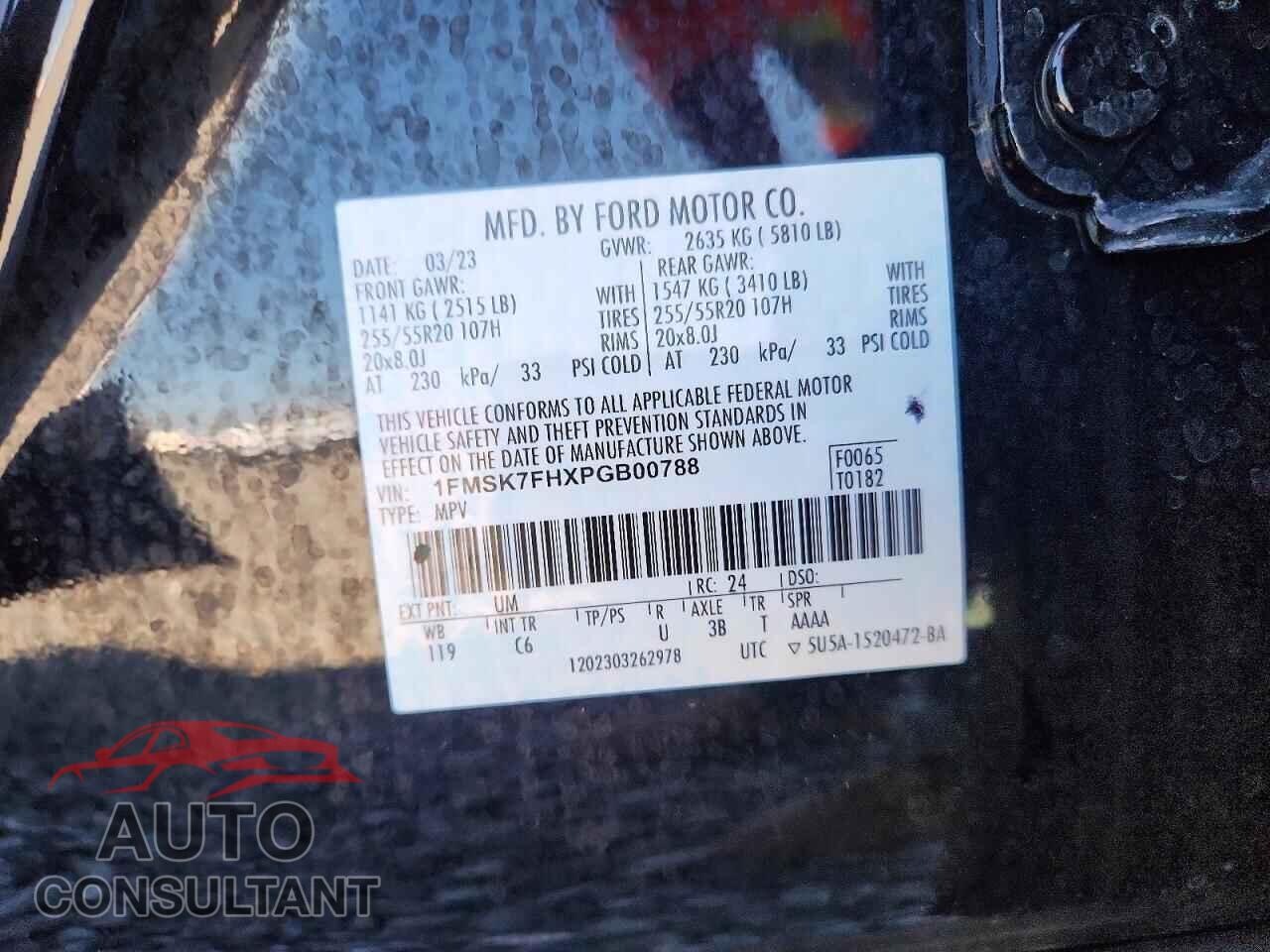 FORD EXPLORER 2023 - 1FMSK7FHXPGB00788