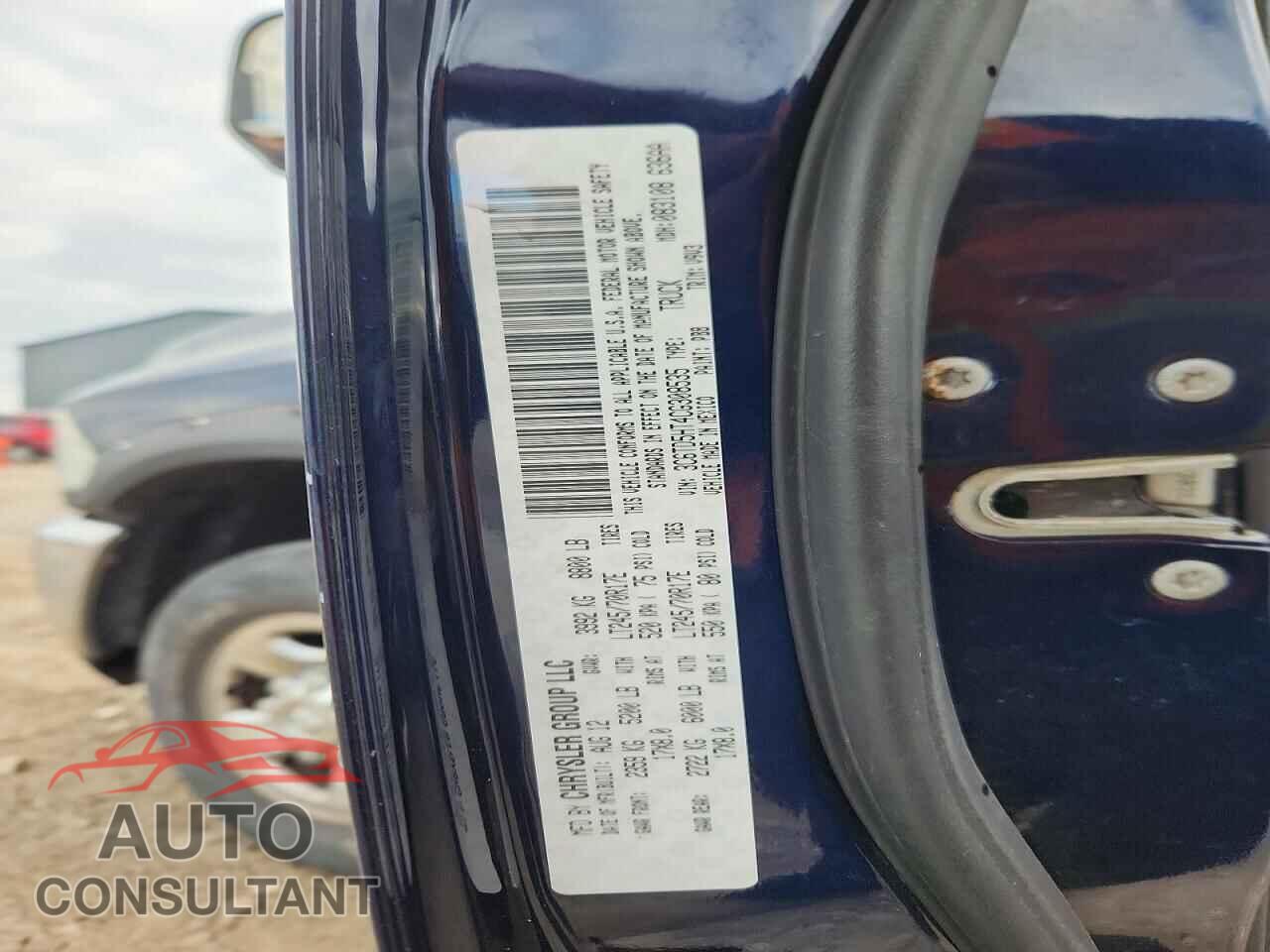 DODGE RAM 2500 2012 - 3C6TD5HT4CG308535