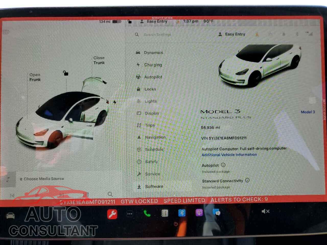 TESLA MODEL 3 2021 - 5YJ3E1EA8MF091211