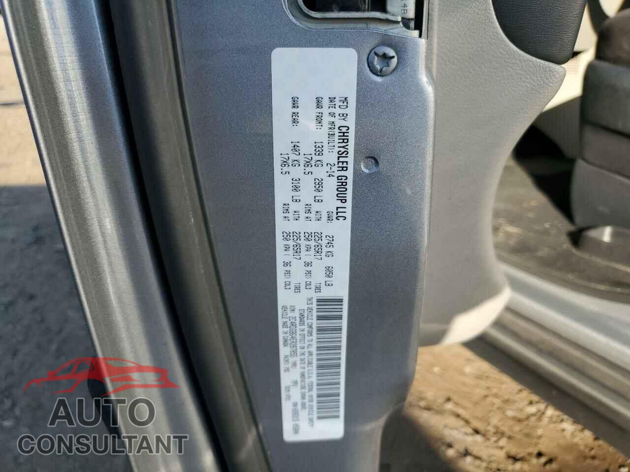 DODGE CARAVAN 2014 - 2C4RDGBG4ER287855